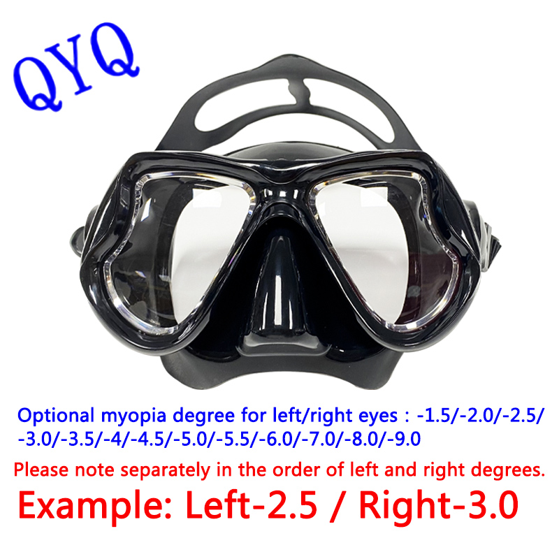 Freediving Mask Set - 근시 다이빙 마스크 스노클링 세트 근시
