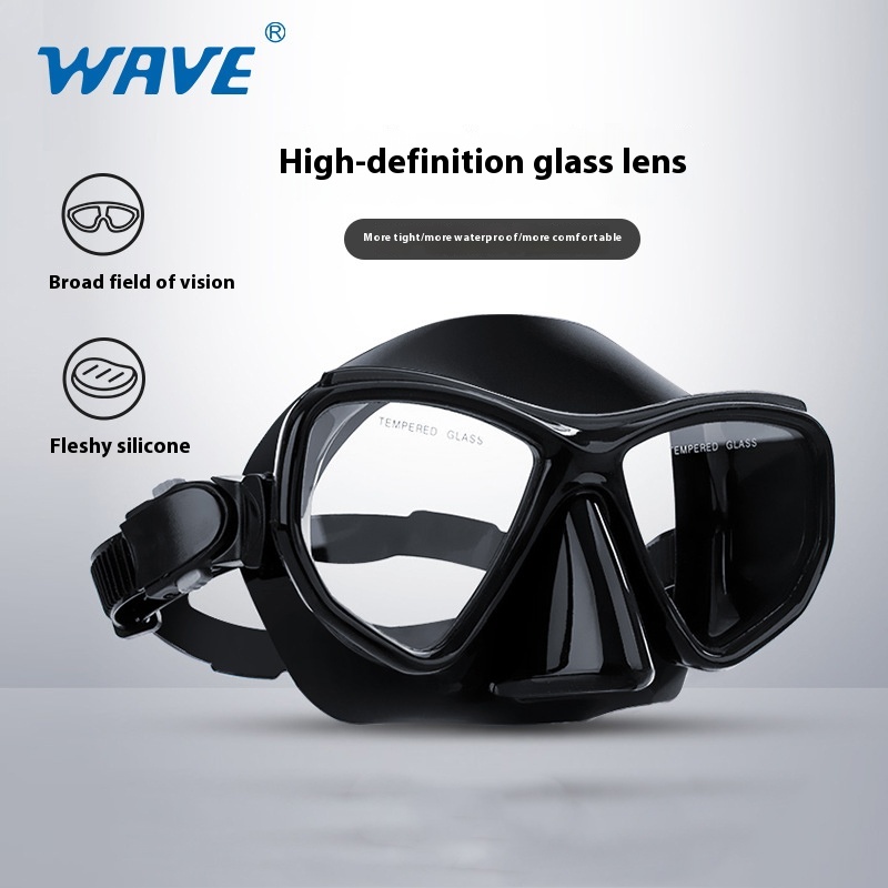 Freediving Mask Set - 웨이브 품질 스노클링 유리 안경 마스크
