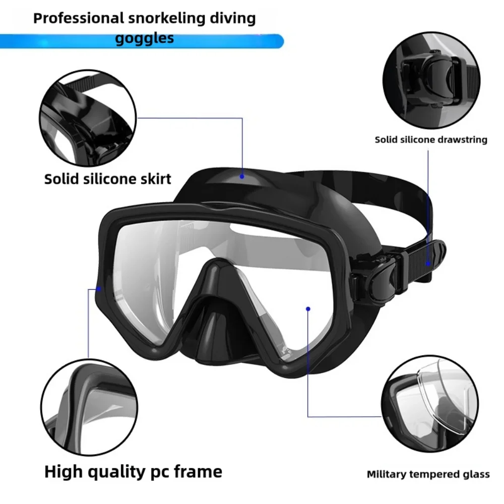 스쿠버 다이빙 마스크 스노클 세트 성인용 강화 유리 전 - Freediving Mask Set 리뷰 및 가격