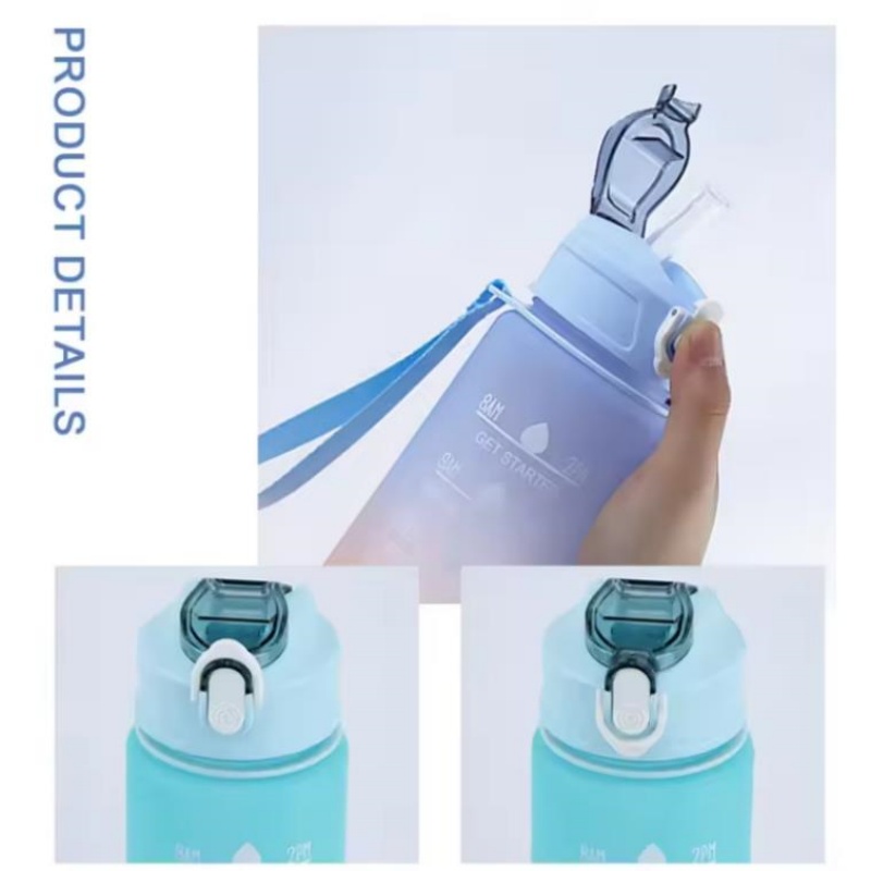750ML 시간 표시가 있는 스포츠 물병, 새지 않는  - Aquatic Gym 리뷰 및 가격